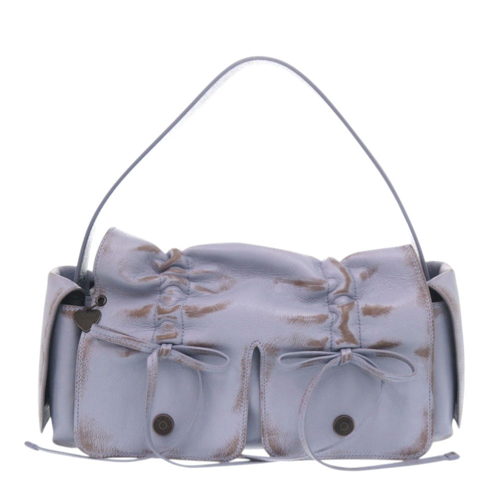 新品同様 アクネストゥディオズ MULTIPOCKET ショルダーバッグ レザー パープル ワンショルダーバッグ 0903【中古】ACNE STUDIOS