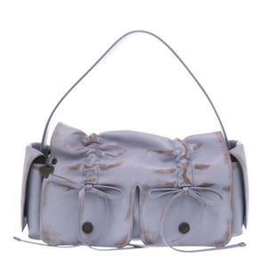 新品同様 アクネストゥディオズ MULTIPOCKET ショルダーバッグ レザー パープル ワンショルダーバッグ 0903【中古】ACNE STUDIOS