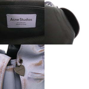 新品同様 アクネストゥディオズ MULTIPOCKET ショルダーバッグ レザー パープル ワンショルダーバッグ 0903【中古】ACNE STUDIOS