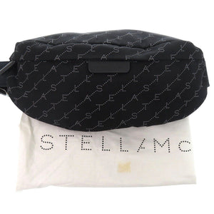 美品 ステラマッカートニー バムバッグ ファラベラ ロゴベルト 570173 W8538 シルバー金具 ナイロン コットン エコレザー ブラック ホワイト 黒 ボディバッグ メッセンジャーバッグ 0961【中古】Stella McCartney
