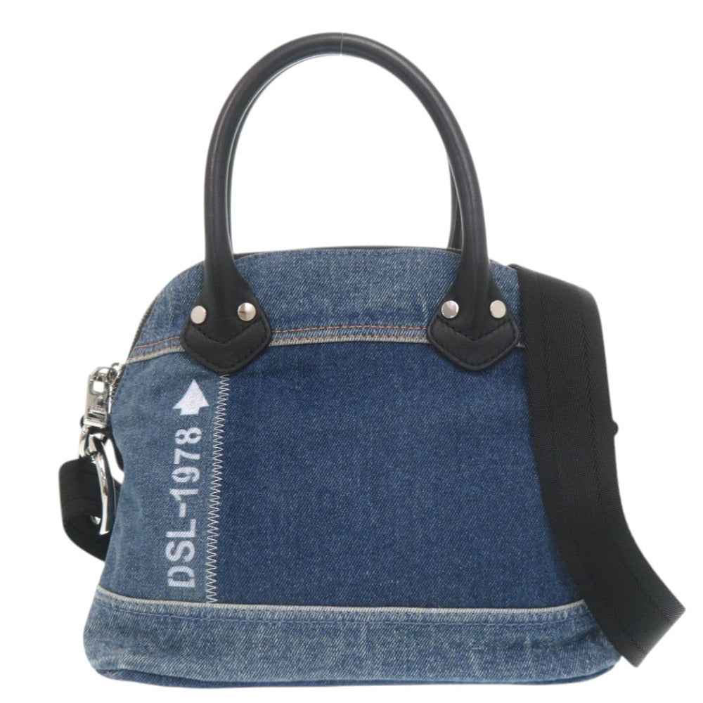 美品 ディーゼル DSL-1978 パッチワークデニム ブルー 2way ハンドバッグ 0972 青【中古】DIESEL
