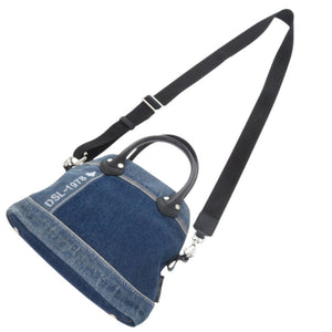 美品 ディーゼル DSL-1978 パッチワークデニム ブルー 2way ハンドバッグ 0972 青【中古】DIESEL
