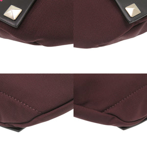 新品同様 ヴァレンティノ ガラヴァーニ VLTN スタッズ 2Y2B094LEK ナイロン ボルドー ボディバッグ ベルトバッグ 0986【中古】Valentino Garavani