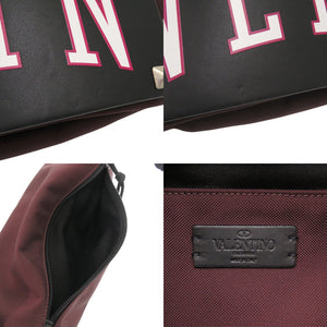 新品同様 ヴァレンティノ ガラヴァーニ VLTN スタッズ 2Y2B094LEK ナイロン ボルドー ボディバッグ ベルトバッグ 0986【中古】Valentino Garavani