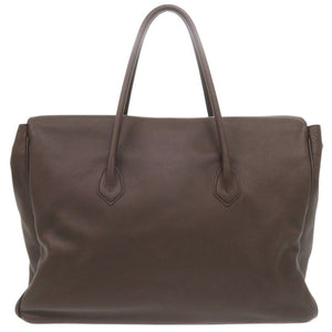 美品 シセイ 981/LD レザー ブラウン フラップトートバッグ 茶 0990【中古】Cisei