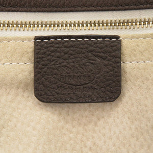 美品 シセイ 981/LD レザー ブラウン フラップトートバッグ 茶 0990【中古】Cisei