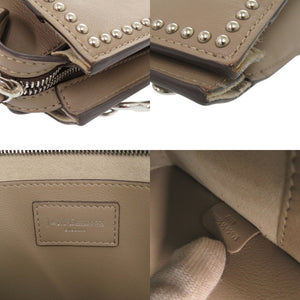 美品 ジェイアンドエムデヴィッドソン ELLE エル スタッズ レザー グレージュ ショルダーバッグ 0999【中古】J&M Davidson