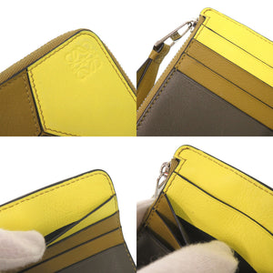 ロエベ パズル コインカードホルダー レザー マルチカラー コインケース カードケース 1031【中古】LOEWE