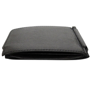 美品 ヴァレクストラ マネークリップ V0L54 レザー ブラック 三つ折り財布 黒 1033【中古】Valextra