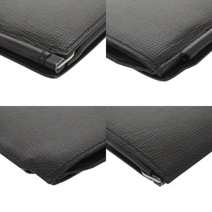 美品 ヴァレクストラ マネークリップ V0L54 レザー ブラック 三つ折り財布 黒 1033【中古】Valextra