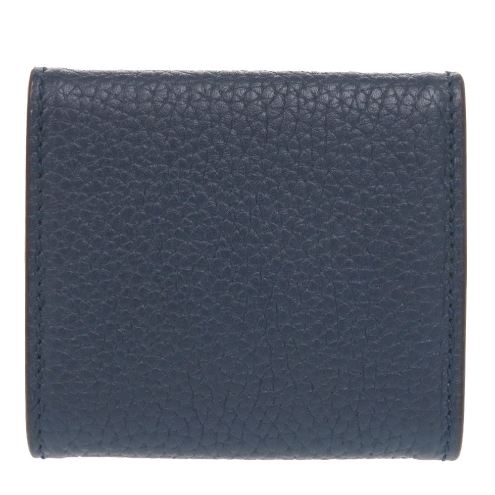美品 グッチ ロゴ 771160 レザー ブルー コインケース 青 1034【中古】GUCCI