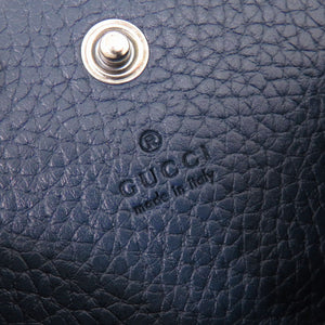 美品 グッチ ロゴ 771160 レザー ブルー コインケース 青 1034【中古】GUCCI