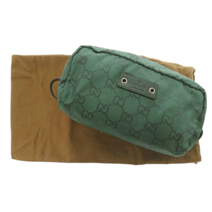 美品 グッチ GG 224090 グリーン ポーチ 緑 1037【中古】GUCCI
