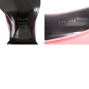 新品同様 セリーヌ ローファー タッセル レザー レッド 赤 靴 1044【中古】CELINE