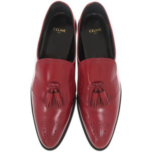 新品同様 セリーヌ ローファー タッセル レザー レッド 赤 靴 1044【中古】CELINE