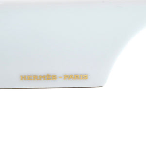 美品 エルメス 灰皿 アッシュトレイ 象 ポーセリン グリーン 緑 小物 1045【中古】HERMES レディース