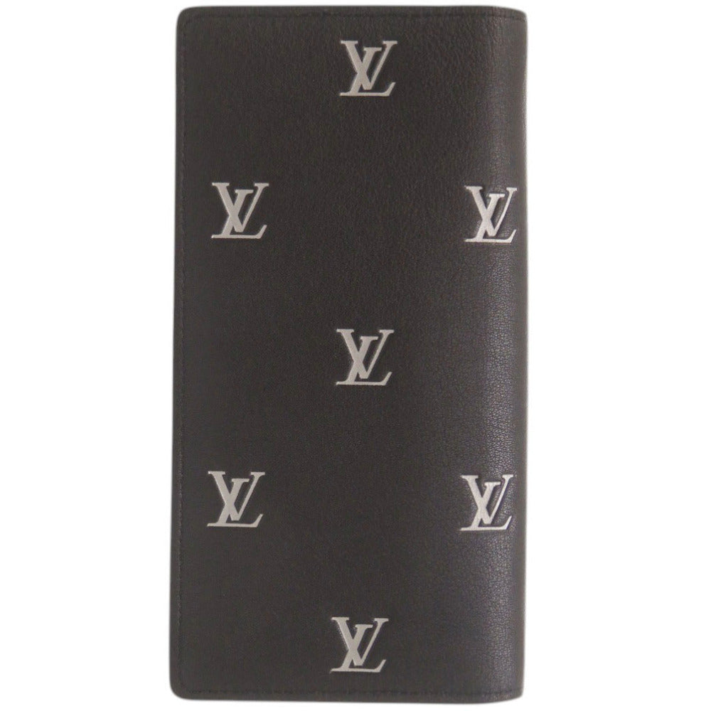 美品 ルイ ヴィトン LV ブラゾン ポルトフォイユ ブラザ NM M83190 IC レザー ブラック 長財布 黒 LV 1049【中古】LOUIS VUITTON メンズ