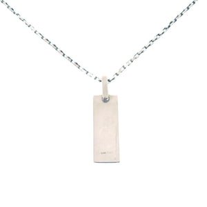 美品 グッチ ロゴ プレート シルバー925 ネックレス ペンダント 1064【中古】GUCCI