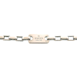 美品 グッチ ロゴ プレート シルバー925 ネックレス ペンダント 1064【中古】GUCCI