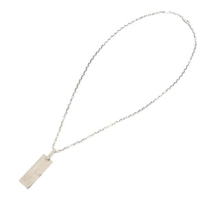美品 グッチ ロゴ プレート シルバー925 ネックレス ペンダント 1064【中古】GUCCI
