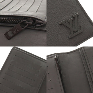 美品 ルイ ヴィトン ポルトフォイユ ブラザ NM LV アエログラム M69980 IC レザー ブラック 長財布 黒 LV 1069【中古】LOUIS VUITTON