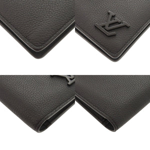美品 ルイ ヴィトン ポルトフォイユ ブラザ NM LV アエログラム M69980 IC レザー ブラック 長財布 黒 LV 1069【中古】LOUIS VUITTON