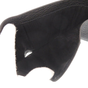 新品同様 メゾン マルジェラ 4ステッチ レザー ブラック 三つ折り財布 黒 1075【中古】Maison Margiela