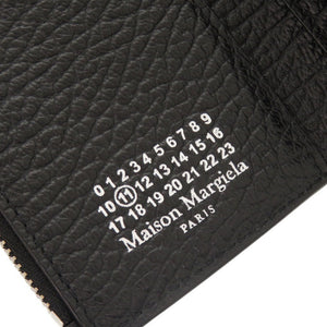 新品同様 メゾン マルジェラ 4ステッチ レザー ブラック 三つ折り財布 黒 1075【中古】Maison Margiela