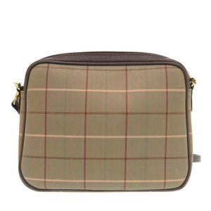 バーバリー チェック ナイロン カーキ ブラウン ショルダーバッグ 1091【中古】BURBERRY