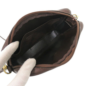 バーバリー チェック ナイロン カーキ ブラウン ショルダーバッグ 1091【中古】BURBERRY