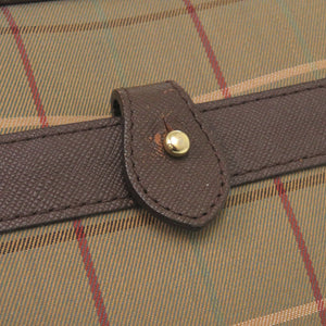 バーバリー チェック ナイロン カーキ ブラウン ショルダーバッグ 1091【中古】BURBERRY