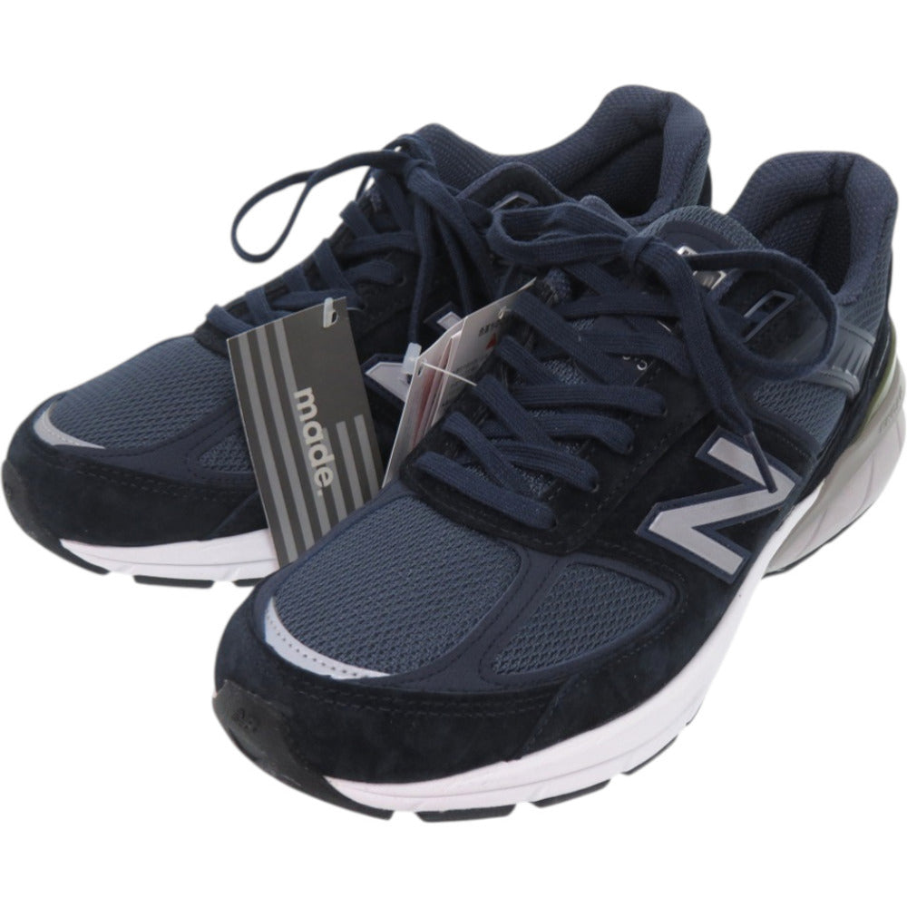 未使用品 ニューバランス 990 v5 M990NV5 スウェード ネイビー 紺 スニーカー メンズ 1097【中古】NEW BALANCE