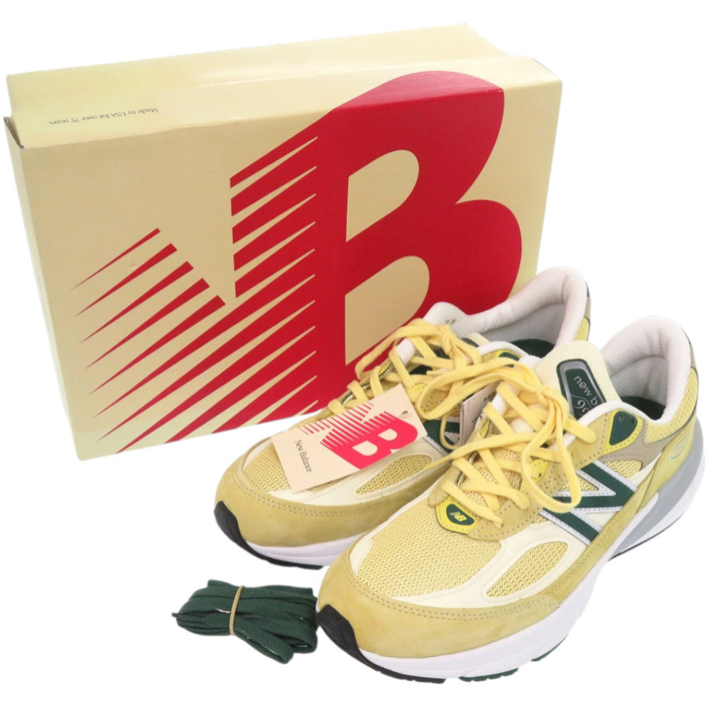 未使用品 ニューバランス U990TE6 スウェード イエロー 黄 スニーカー メンズ 1098【中古】NEW BALANCE