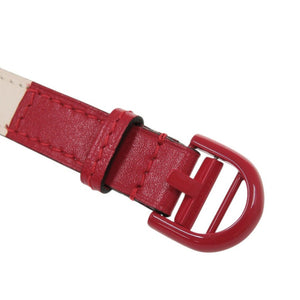 美品 デルボー RED MOON PARTY 限定 レザー ホワイト レッド ブレスレット 白 赤 1117【中古】DELVAUX