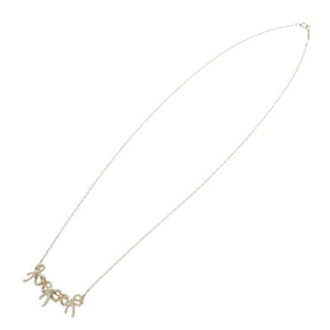 美品 ティファニー トリプルリボン シルバー925 K18YG 750YG ネックレス シルバー イエローゴールド 1141【中古】TIFFANY&Co.