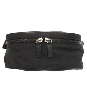 美品 グッチ ボディバッグ 5096643 GGナイロン ブラック ウエストバッグ 黒 1164【中古】GUCCI