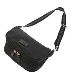 美品 グッチ ボディバッグ 5096643 GGナイロン ブラック ウエストバッグ 黒 1164【中古】GUCCI