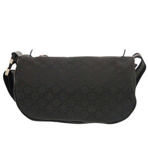 美品 グッチ ボディバッグ 5096643 GGナイロン ブラック ウエストバッグ 黒 1164【中古】GUCCI