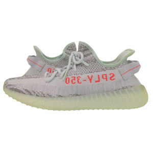 未使用品 アディダス オリジナルス イージーブースト YEEZY BOOST 350 V2 B37571 27cm 合成繊維 ゴム ブルーティント BLUE TINT グレー レッド スニーカー 靴 1172【中古】adidas メンズ