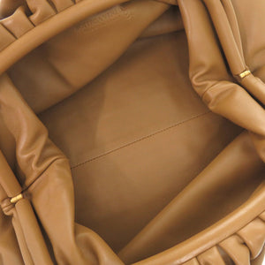 美品 ボッテガヴェネタ ポーチ レザー ブラウン クラッチバッグ 茶 1215【中古】BOTTEGAVENETA