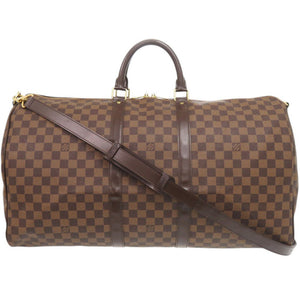 美品 ルイ ヴィトン キーポルバンドリエール55 ダミエ N41414 ボストンバッグ LV 1222【中古】LOUIS VUITTON