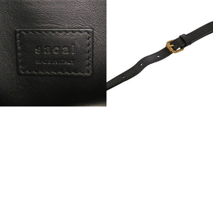 美品 サカイ New Shopper Bag レザー ブラック ショルダーバッグ 黒 1236【中古】Sacai