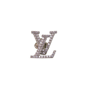 美品 ルイ ヴィトン ピアス LV アイコニック ストラス M00608 ピアス シルバー LV 1252【中古】LOUIS VUITTON