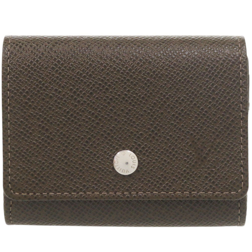 美品 ルイ ヴィトン ポルトモネ セルゲイ タイガ M32568 グリズリ コインケース 財布 茶 LV 1265【中古】LOUIS VUITTON メンズ