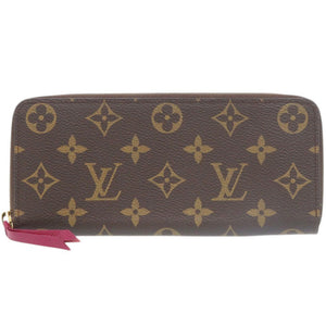 新品同様 ルイ ヴィトン ポルトフォイユ クレマンス モノグラム M60742 フューシャ 長財布 LV 1283【中古】LOUIS VUITTON