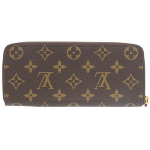 新品同様 ルイ ヴィトン ポルトフォイユ クレマンス モノグラム M60742 フューシャ 長財布 LV 1283【中古】LOUIS VUITTON