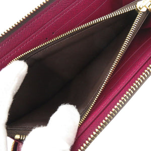 新品同様 ルイ ヴィトン ポルトフォイユ クレマンス モノグラム M60742 フューシャ 長財布 LV 1283【中古】LOUIS VUITTON