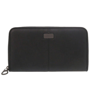 新品同様 ボッテガヴェネタ レザー ブラック 長財布 黒 1320【中古】BOTTEGAVENETA
