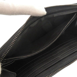 新品同様 ボッテガヴェネタ レザー ブラック 長財布 黒 1320【中古】BOTTEGAVENETA