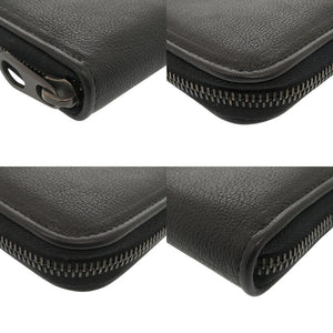 新品同様 ボッテガヴェネタ レザー ブラック 長財布 黒 1320【中古】BOTTEGAVENETA
